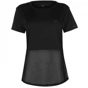 image of adidas Mesh Layer T Shirt Ladies - Black