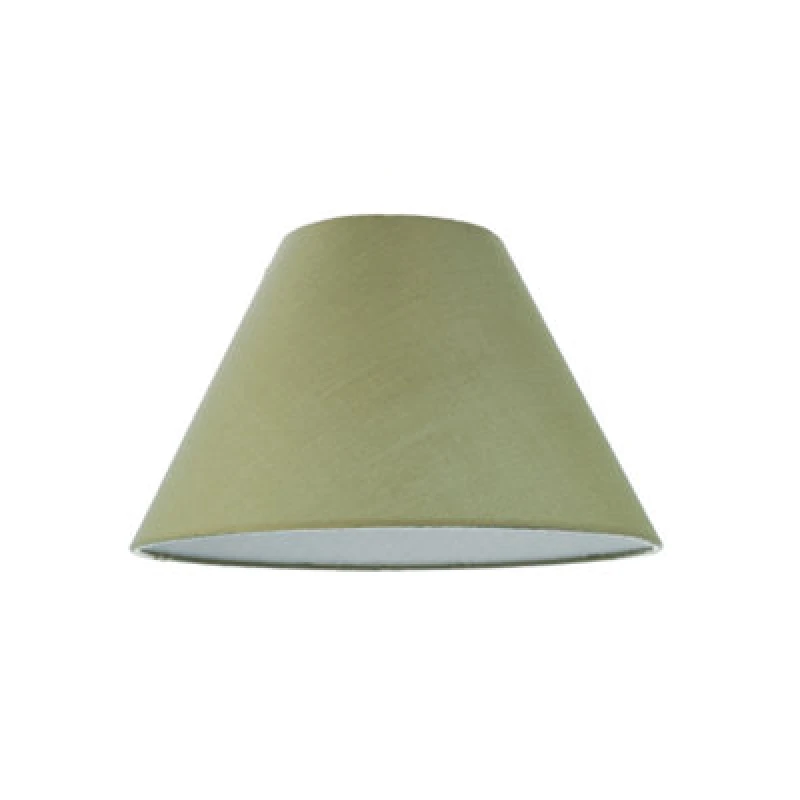 Image of Happy Homewares Traditional 8" Olive Green Cotton Fabric Coolie Lamp Shade