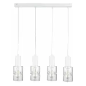 Image of Keter Cross Bar Pendant Ceiling Light White, 60cm, 4x E27