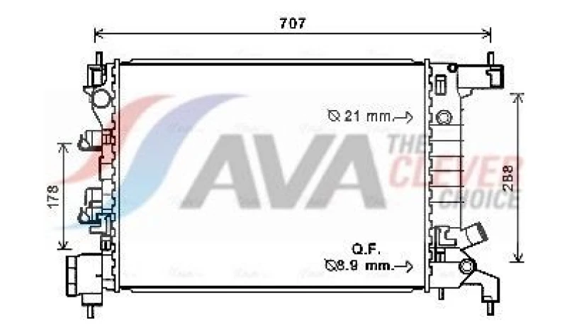 Image of Engine radiator AVA COOLING SYSTEMS CTA2047