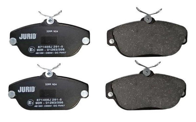 Image of JURID 571456J Brake pad set incl. wear warning contact, without accessories Brake Pad Set,disc brake (402)