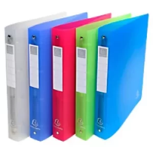 Image of Exacompta Ring Binder with Label Chroma 51359E Polypropylene A4 4 ring 30 mm Assorted Pack of 10