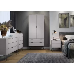 Augusta 2 Door 2 Drawer Wardrobe, Grey