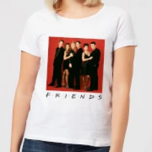 Image of Friends Character Pose Womens T-Shirt - White - 3XL