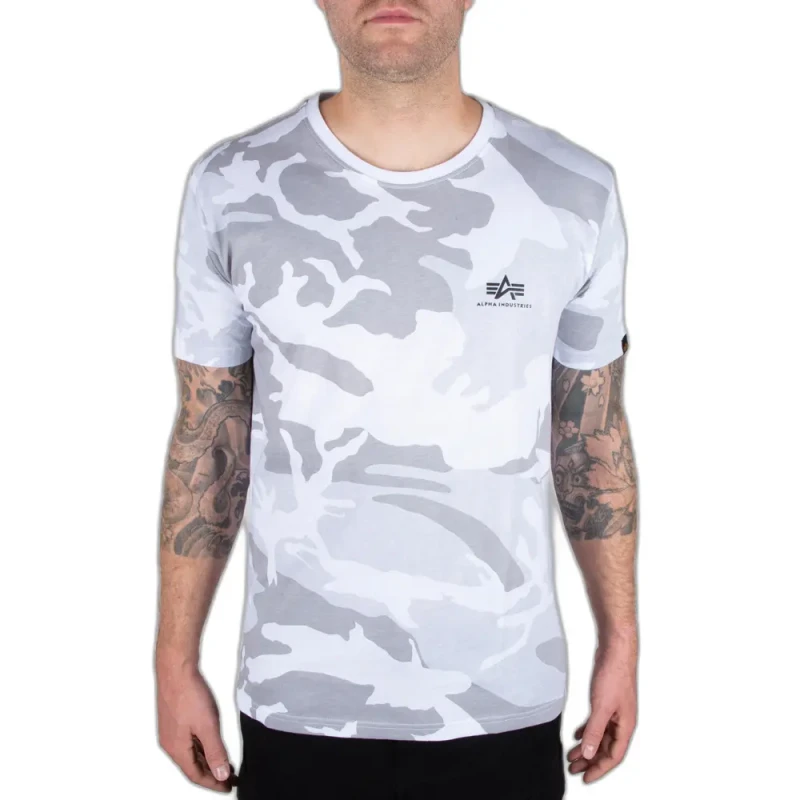 Image of alpha industries T-Shirt Alpha Industries Backprint Camo Blanc Male S