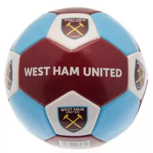 image of West Ham United FC Size 3 Football (One Size) (Blue/Burgundy)