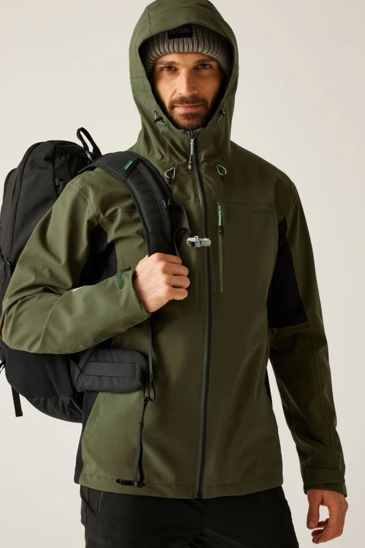 Image of Regatta Mens Birchdale Waterproof Shell Jacket in Olive Size: Medium Olive Male M
