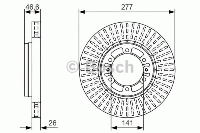 Image of Bosch 0 986 479 T41 Brake disc Vented, Oiled Brake Disc (82)