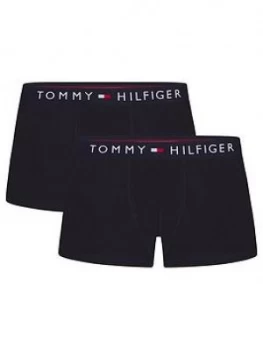 image of Tommy Hilfiger Boys 2 Pack Essential Boxer - Navy