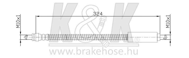 Image of K&K FT2541 Brake Hose Brake Hose (83)