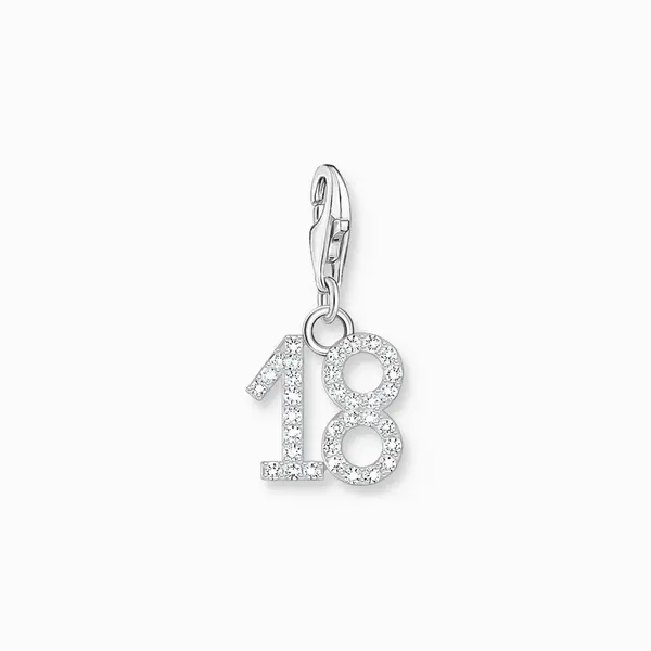 Thomas Sabo Charm Club Charmista Sterling Silver Zirconia Number 18 Ch