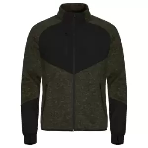 Image of Clique Mens Haines Fleece Jacket (M) (Fog Green/Black)