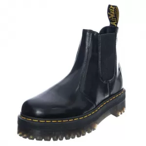 Image of Dr. Martens 2976 Quad Polished Smooth Leather Chelsea Boots - Black - UK 4