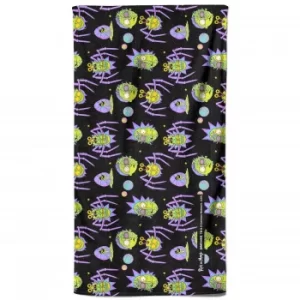 Image of Rick and Morty Brain Head And Spiders Bath Towel