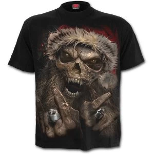 Image of Rock Santa Mens Medium T-Shirt - Black