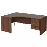 image of Dams International Left Hand Ergonomic Desk MP18ELP3W 1,800 x 1,200 x 725 mm