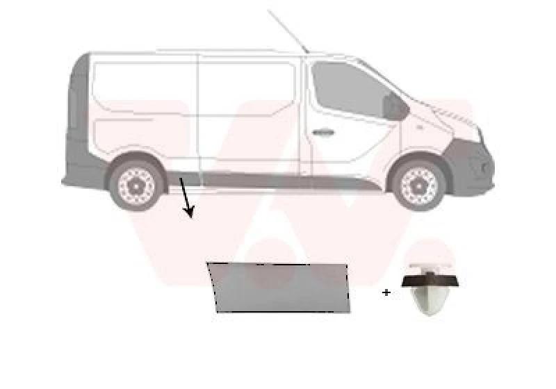 Image of VAN WEZEL Trim / Protective Strip, sidewall VAN WEZEL 4396408