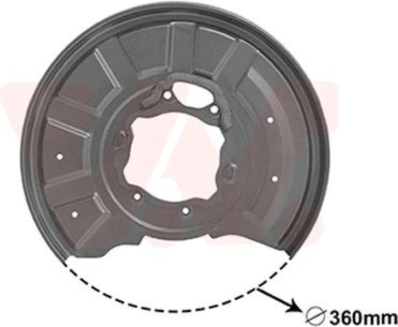 Image of VAN WEZEL Brake disc backing plate VAN WEZEL 3044373