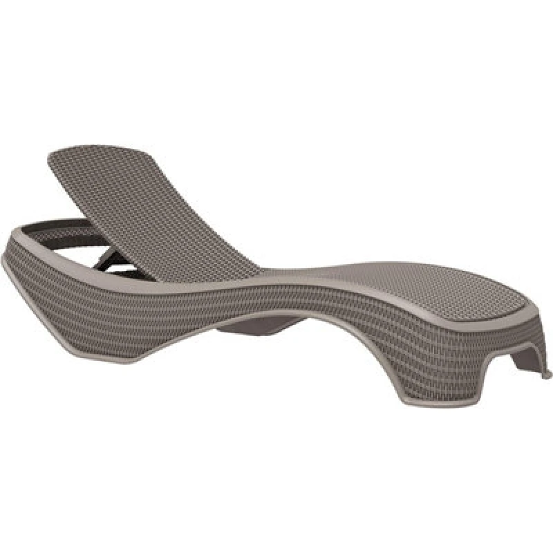Image of CENTURION SUPPORTS Centurion Supports MALDIVES Warm Grey Outdoor High-End PU Rattan Adjustable Sun Lounger - FULLY ASSEMBLED Maldives Grey