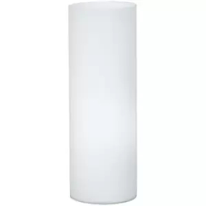 image of Loops - Table Lamp Colour Shade White Glass Opal Matt In Line Switch Bulb E27 1x60W