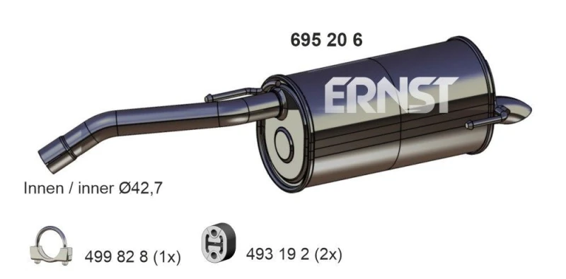 Image of Rear silencer ERNST 695206