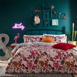 Image of Inked Tattoo Inspired Duvet Cover Set Blush