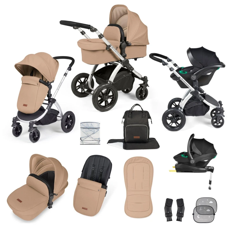 Image of Ickle Bubba Stomp Luxe All-in-One I-Size Travel System - Orange Orange One Size