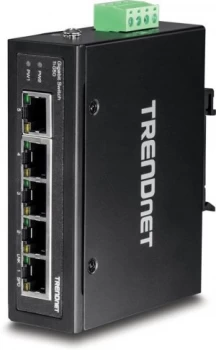 image of 5-Port Hardened Industrial Gigabit DIN-Rail Switch