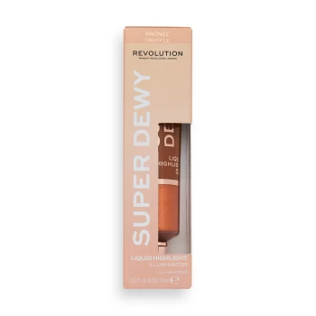 image of Makeup Revolution Superdewy Liquid Highlighter 15ml (Various Shades) - Bronze Truffle