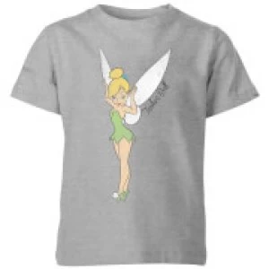 image of Disney Tinker Bell Classic Kids T-Shirt - Grey - 11-12 Years