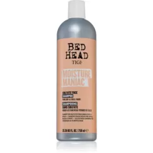 image of TIGI Bed Head Moisture Maniac cleansing and nourishing shampoo for dry hair 750ml