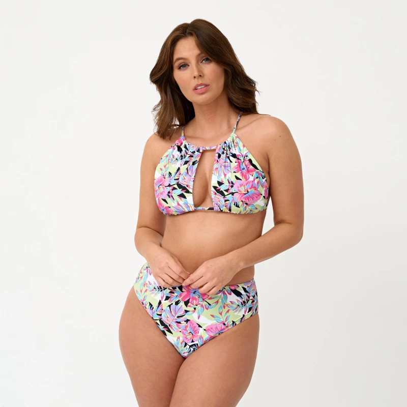 Image of Be You High Neck Bikini Top - Green Green 8