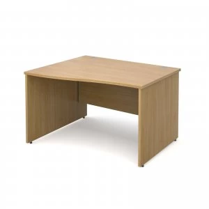 Image of Maestro 25 PL Left Hand Wave Desk 1200mm - OAK Panel Leg Design