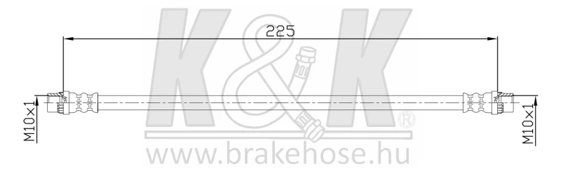 Image of K&K FT4634 Brake Hose Brake Hose (83)