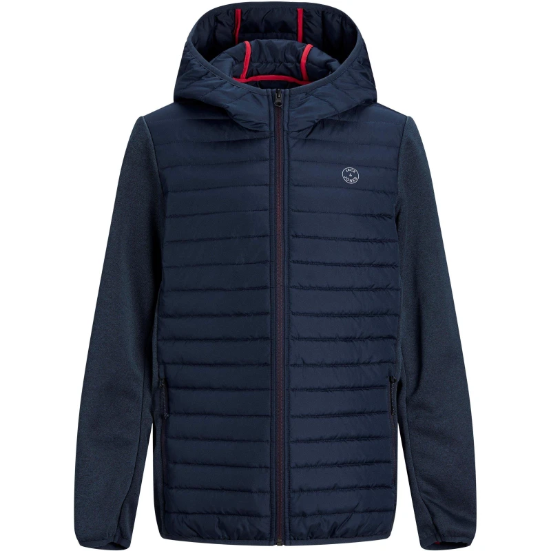 Image of Jack and Jones Multi Quilted Hood Jacket Junior Quilted Jackets 7 - 8 Years Blue 60771418175