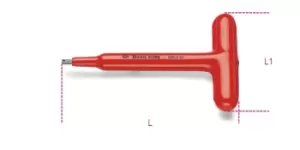 image of Beta Tools 951 MQ/4 VDE 1000V Insulated T-Handle Wrench Male Hex End 4mm