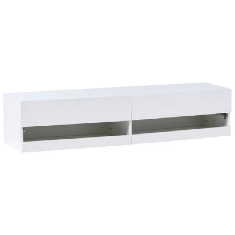 Image of Beliani TV Stand With LED Edmonton White