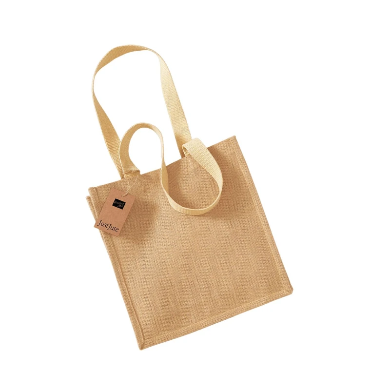Image of Westford Mill Womens Compact Jute Tote Bag in Natural Natural Female One Size