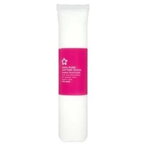 Image of Superdrug Cotton Wool Double Faced Pads x 100