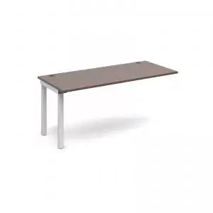 image of Connex add on unit single 1600mm x 800mm - white frame and walnut top