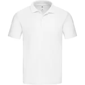 image of Fruit of the Loom Mens Original Pique Polo Shirt (S) (White)