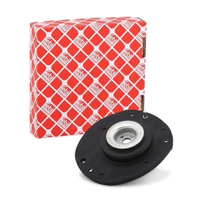 Image of FEBI BILSTEIN 18734 Top strut mount Front Axle Right, without ball bearing Elastomer Suspension Strut Support Bearing (1180)