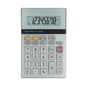 Image of Sharp BatterySolar Power Desktop Calculator 8 Digit