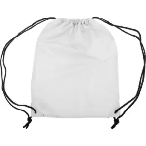 Stafford Plain Drawstring Tote Bag - 13 Litres (One Size) (White) - Shugon