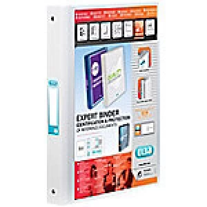 Image of ELBA Ring Binder 2 ring 25mm PVC Covered Board A4 White