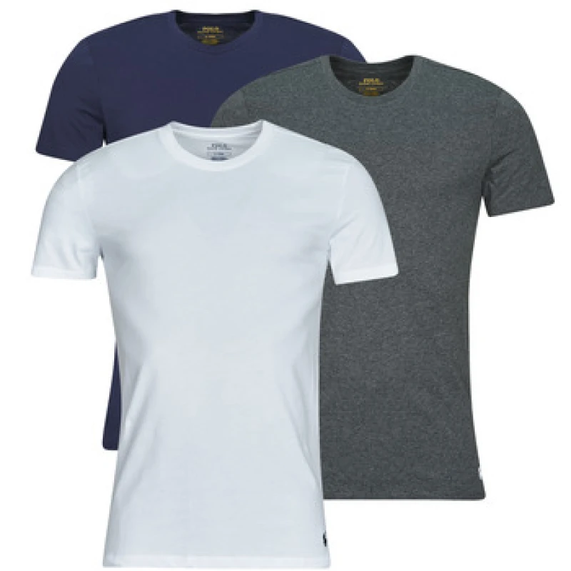 Image of Polo Ralph Lauren S/S CREW 3 PACK CREW UNDERSHIRT mens T shirt in Multicolour