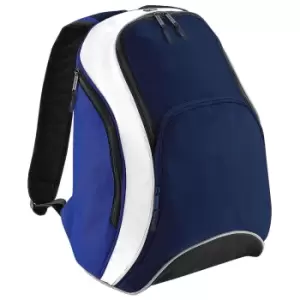 image of Bagbase Teamwear Backpack (21 Litres) (one Size, French Navy/Bright Royal/White)