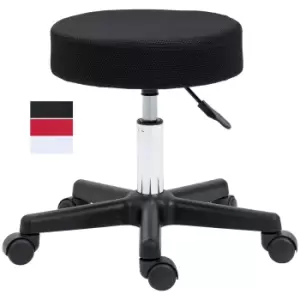 image of HOMCOM Hydraulic Swivel Salon Spa Stool Height Adjustable Facial Massage Tattoo with 3 Changeable Seat Covers, Black