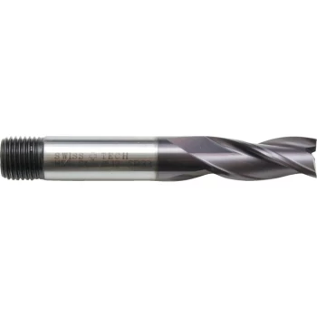 Image of 10.00MM HSS-Co 8% 3 Flute Threaded Shank Slot Drills - TiAlN Coated