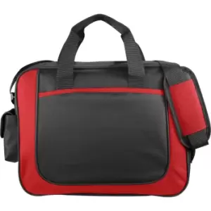 image of Bullet The Dolphin Business Briefcase (39 x 7 x 30cm) (Solid Black/Red)